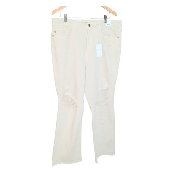 Judy Blue Women Cream Brooke Hi-Rise 90's Straight Distressed Jeans Size 20W NWT - Picture 9 of 9